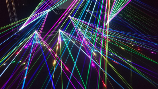 dj arena crowd lasers